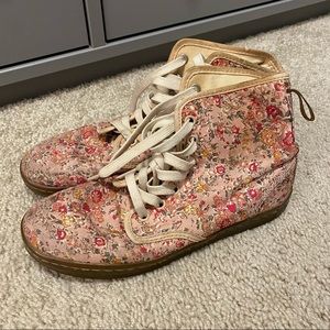 Dr. Martens - Canvas Floral Boots - Pink - Size 6